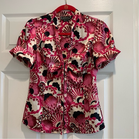 Guess Stretch Puff Sleeve Top - Picture 1 of 9